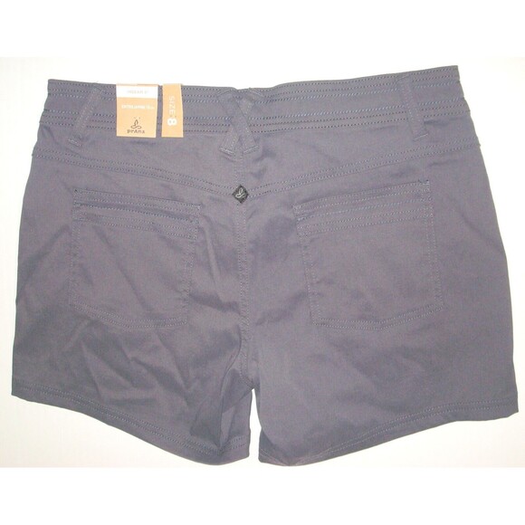 Womens 0 PrAna New NWT Gray Hike Shorts Pockets Trail Organic Olivia 7" UPF 50+ - Picture 3 of 3